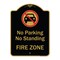 Signmission Designer Series-No Parking Or Standing Fire Zone With Graphic, 24" x 18", BG-1824-9958 A-DES-BG-1824-9958 - alternate 1